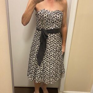 Moulinette Soeurs Floral Aplique Strapless Dress